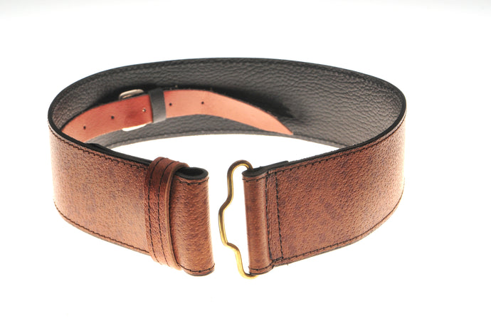 Kaki Pigskin Leather Kilt Belt