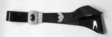 Load image into Gallery viewer, Pipers Black PVC Cross Belt
