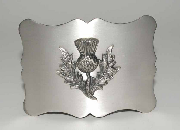 Traditional Thistle Belt Buckle - Antique