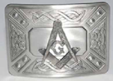 Masonic Celtic Dress Belt Buckle - Antique