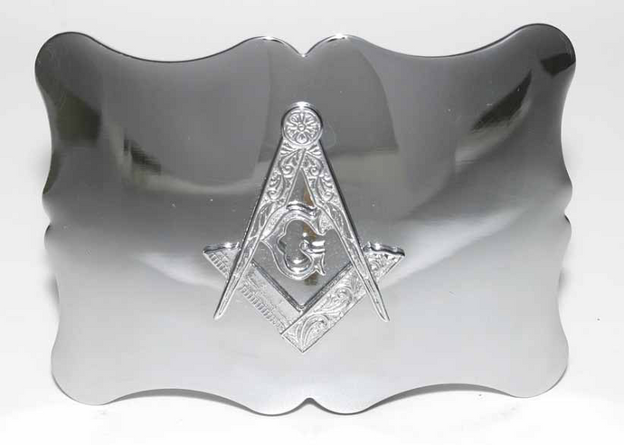 Masonic Traditional Belt Buckle - Chrome